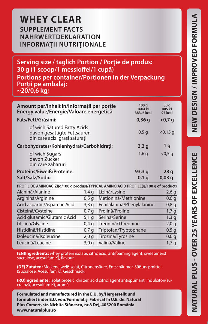 Clear Whey-100% Isolate Whey Protein
